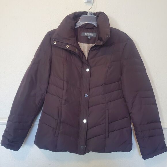 Kenneth Cole Reaction Women's M Duckdown Feather Fill Puffer Jacket Packable - Picture 1 of 16